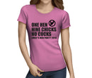 One Hen Nine Chicks Black Hen T-Shirt - Any Name - Party Tee