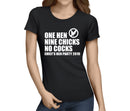 One Hen Nine Chicks White Hen T-Shirt - Any Name - Party Tee