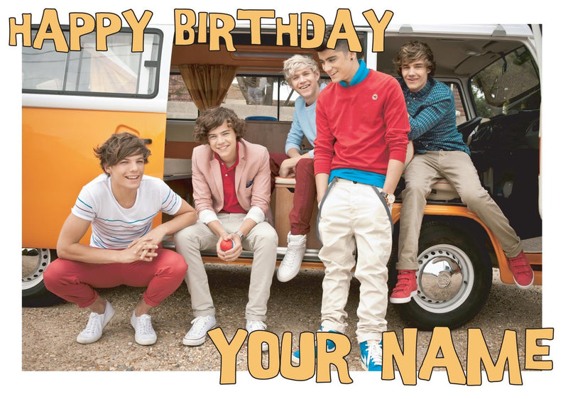 One Direction Music Style Kids Adult FUNNY Birthday Card