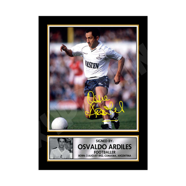 OSSIE ARDILLES Football Player Printed Signature Print