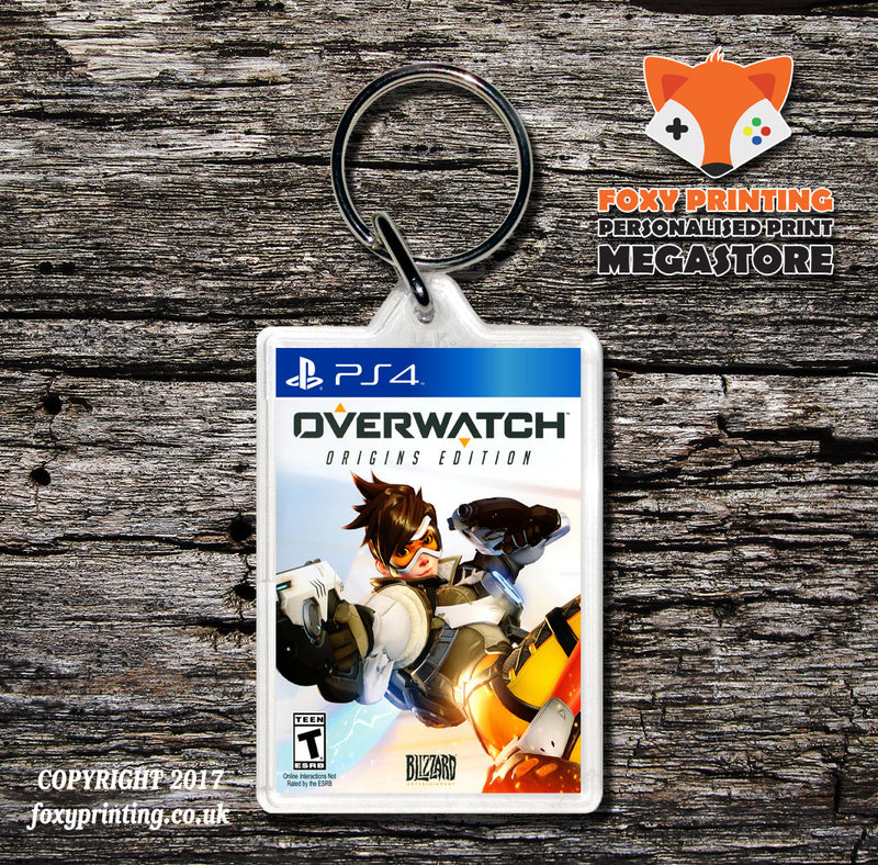 OVERWATCH PS4 Game Inspired Retro Gaming Keyring