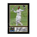 OWAIS SHAH 2 Limited Edition Cricketer Signed Print - Cricket Player