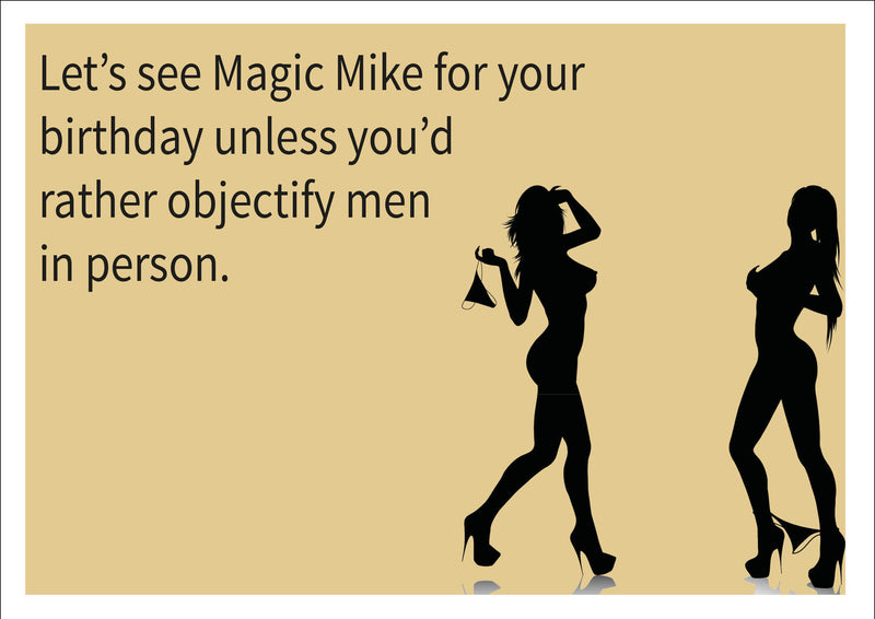 Objectify Men INSPIRED Adult Personalised Birthday Card Birthday Card