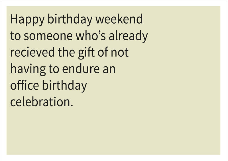 Office Birthday Celebration INSPIRED Adult Personalised Birthday Card Birthday Card