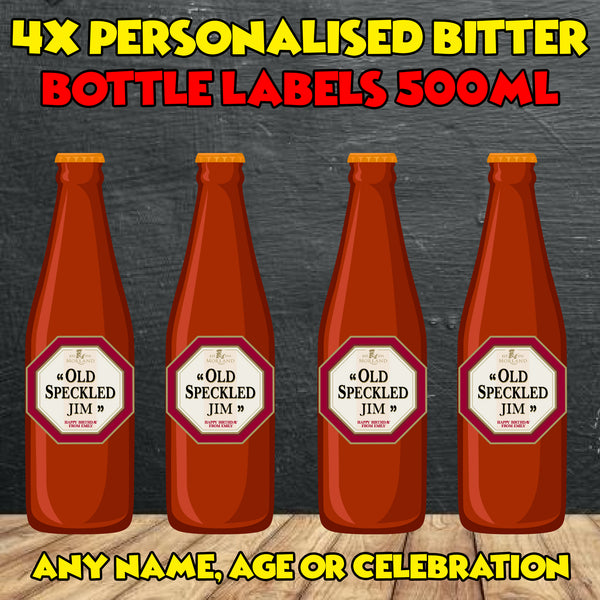 PERSONALISED Old Speckled Hen Bottle Label - custom name bottle lables
