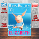 Olivia 2 Style Theme Personalised Kidshows Birthday Card (SA)