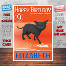 Olivia 3 Style Theme Personalised Kidshows Birthday Card (SA)