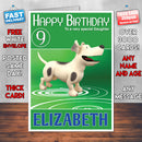 Olivia 8 Style Theme Personalised Kidshows Birthday Card (SA)