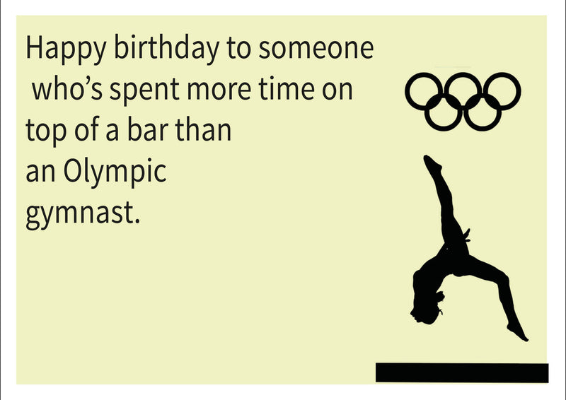 Olympic Gymnast INSPIRED Adult Personalised Birthday Card Birthday Card
