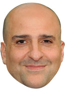 OMID DJALILI JB - Funny Comedian Fancy Dress Cardboard Celebrity Party Face Mask
