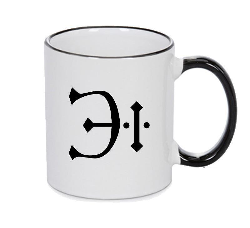 One Scruple Black Handle Alchemy Mug Gothic Goth Horror Stars Horroscope Black