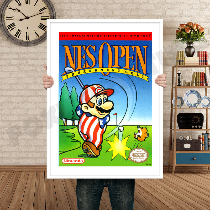 Open Tournament Golf NES Retro GAME INSPIRED THEME Nintendo NES Gaming A4 A3 A2 Or A1 Poster Art 426