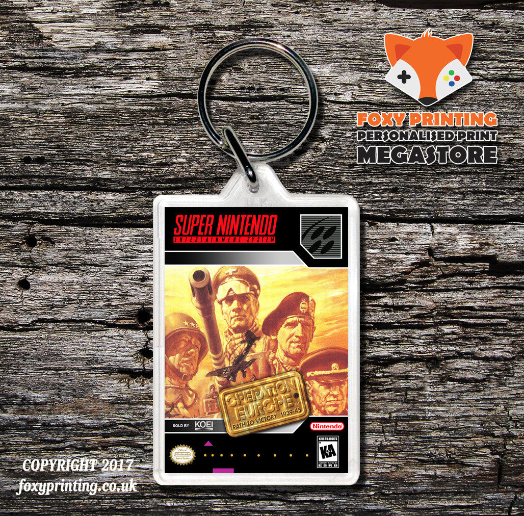 Operation Europe Game Inspired Retro Gaming Keyring