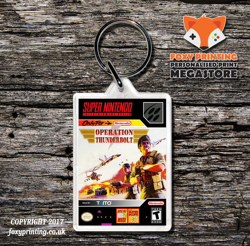 Operation Thunderbolt Game Inspired Retro Gaming Keyring