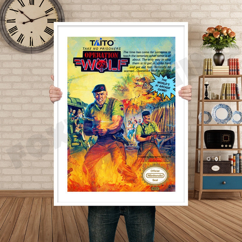 Operation Wolf Retro GAME INSPIRED THEME Nintendo NES Gaming A4 A3 A2 Or A1 Poster Art 427