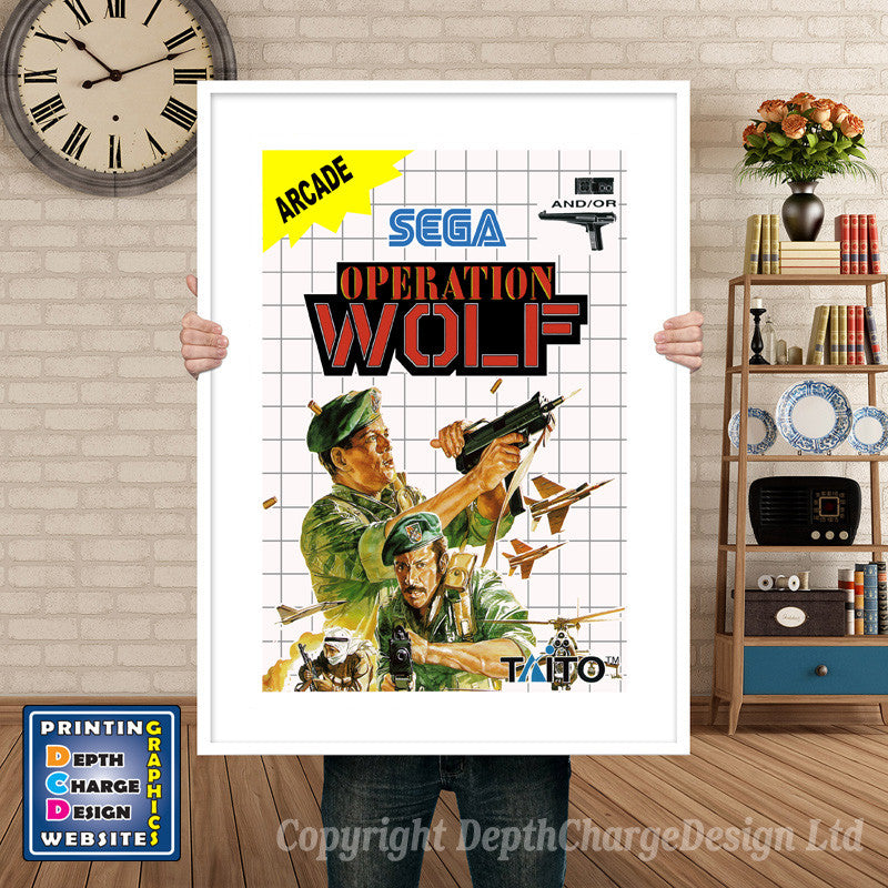 Operation Wolf Inspired Retro Gaming Poster A4 A3 A2 Or A1