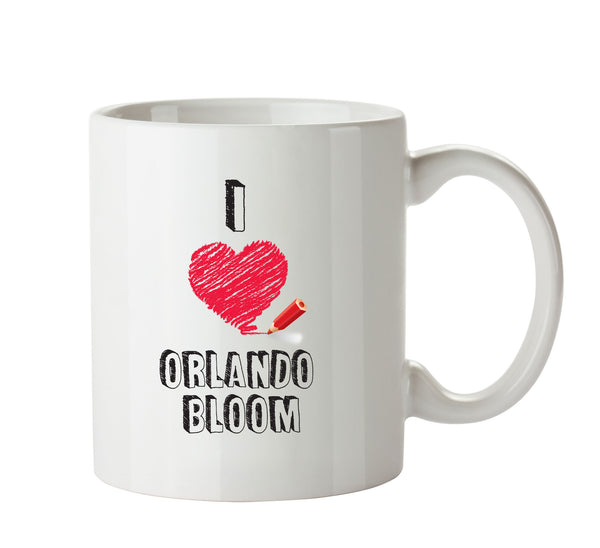 I Love Orlando Bloom Celebrity Mug Office Mug – printed mug product image 1