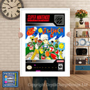Out To Lunch Super Nintendo GAME INSPIRED THEME Retro Gaming Poster A4 A3 A2 Or A1