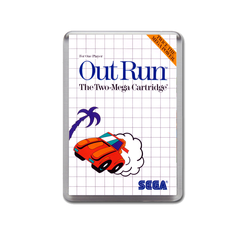Outrun Sega Master System Game Inspired Fridge Magnet