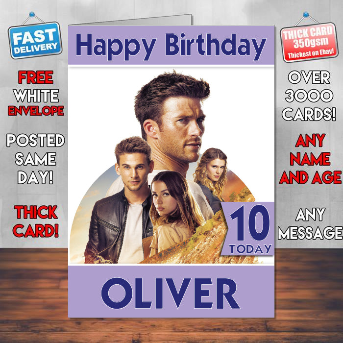 Overdrive Theme Style Personalised Kids Inspired Movie Birthday Card (SA)