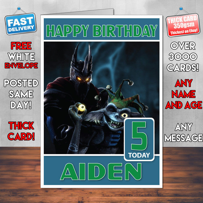 Personalised Overlord 1 Inspired Style Game Kids Inspired Birthday Card (SA)