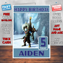 Personalised Overlord 3 Inspired Style Game Kids Inspired Birthday Card (SA)