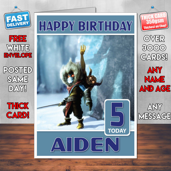 Personalised Overlord 3 Inspired Style Game Kids Inspired Birthday Card (SA)