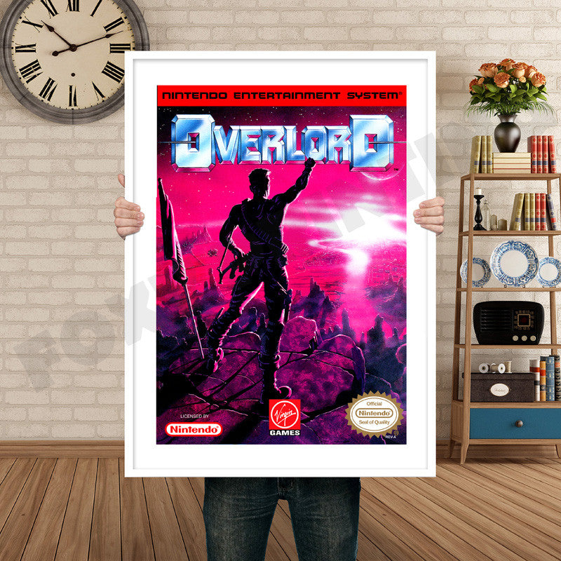 Overlord Retro GAME INSPIRED THEME Nintendo NES Gaming A4 A3 A2 Or A1 Poster Art 430