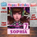 Personalised Overwatch Fan Art Hd Inspired Style Game Kids Inspired Birthday Card (SA)