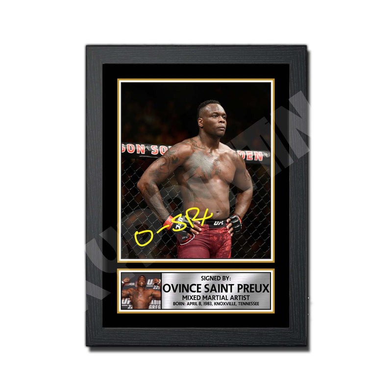 Ovince Saint Preux Limited Edition MMA Wrestler Signed Print - MMA Wrestling