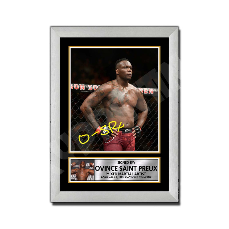 Ovince Saint Preux Limited Edition MMA Wrestler Signed Print - MMA Wrestling