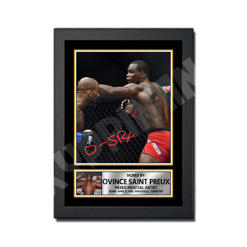 Ovince Saint Preux 2 Limited Edition MMA Wrestler Signed Print - MMA Wrestling