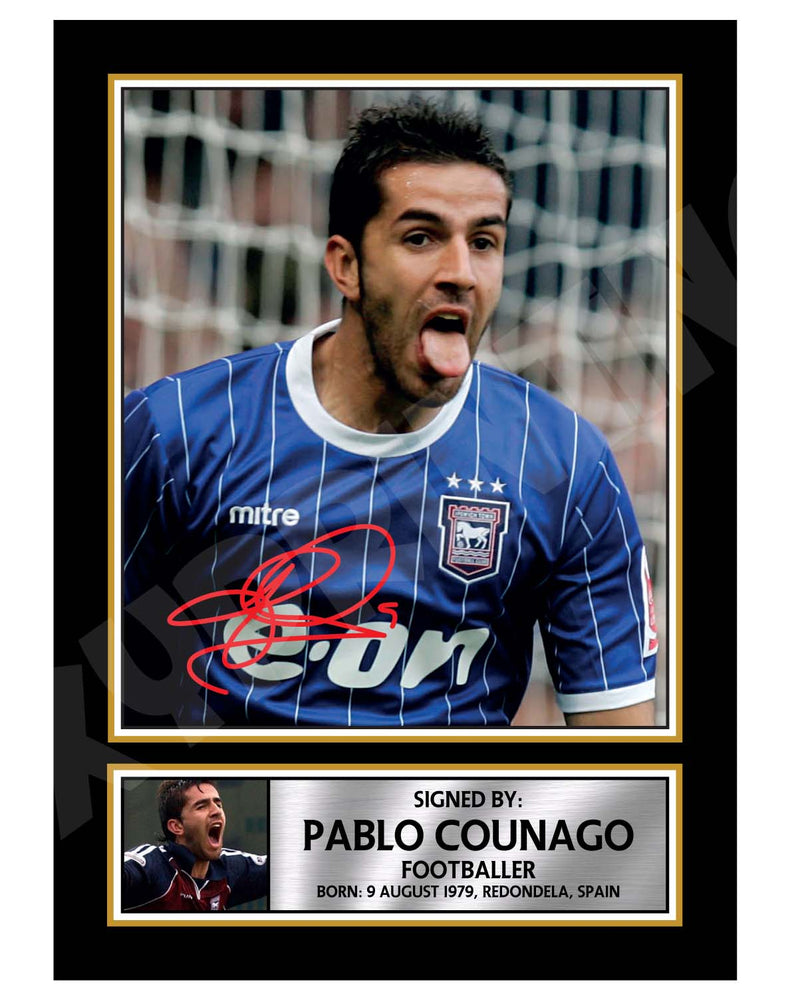 PABLO COUNAGO Limited Edition Football Player Signed Print - Football