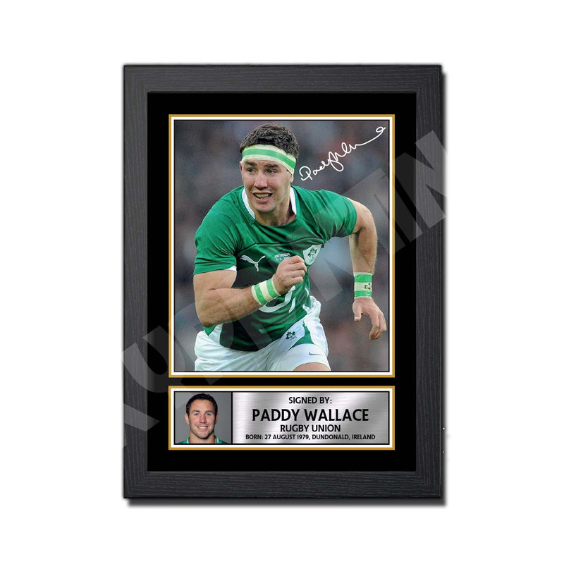 PADDY WALLACE 1 Limited Edition Rugby Player Signed Print - Rugby
