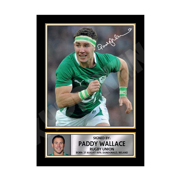 PADDY WALLACE 1 Rugby Player Printed Signature Print