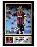PAOLO MALDINI Limited Edition Football Player Signed Print - Football