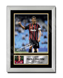 PAOLO MALDINI Limited Edition Football Player Signed Print - Football