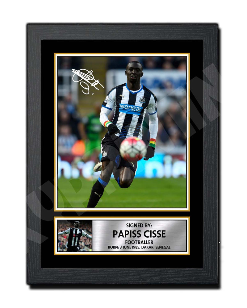 PAPISS CISSE 2 Limited Edition Football Player Signed Print - Football
