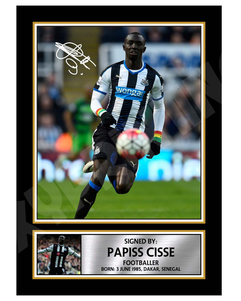 PAPISS CISSE 2 Limited Edition Football Player Signed Print - Football