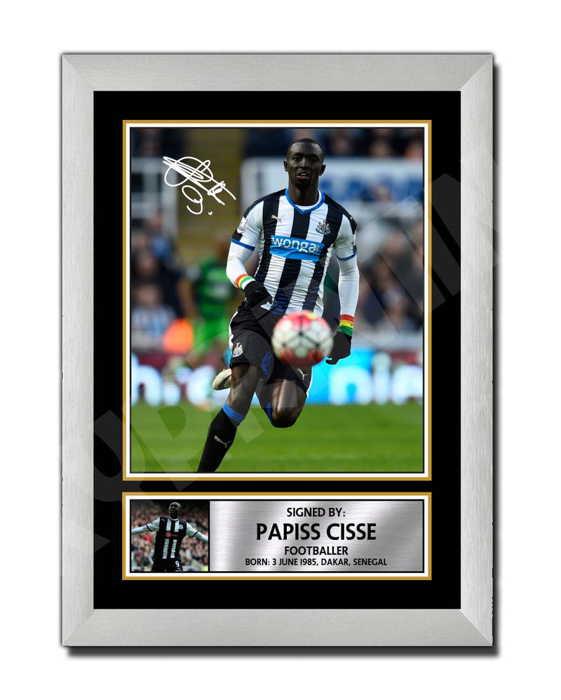 PAPISS CISSE 2 Limited Edition Football Player Signed Print - Football