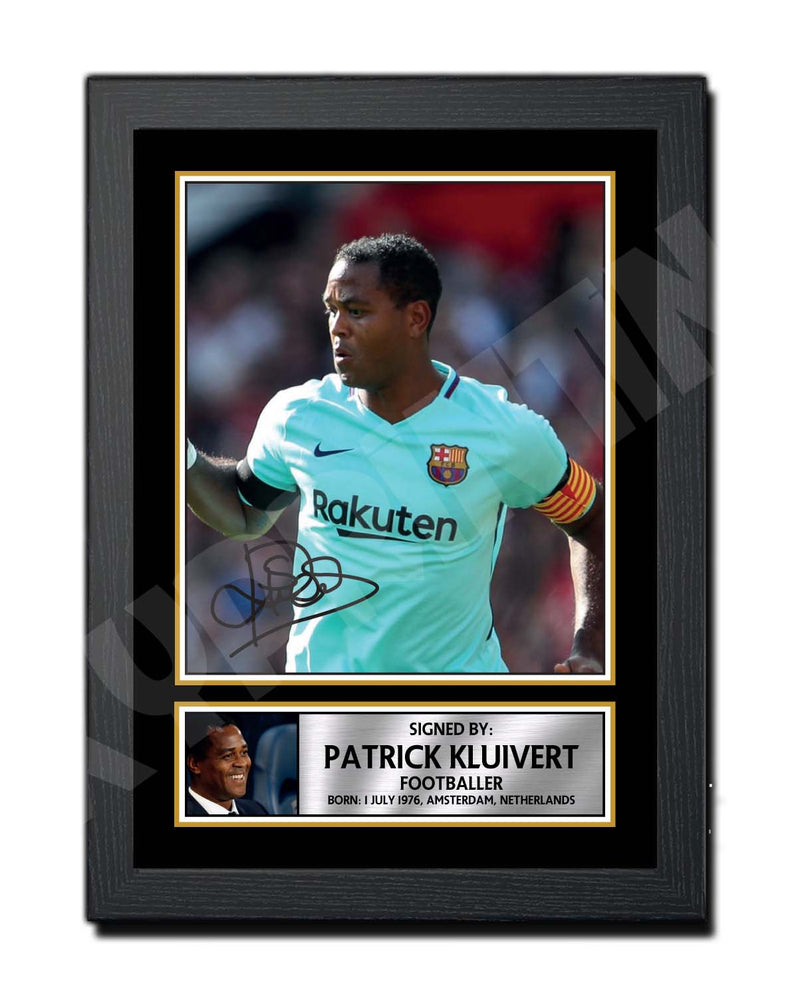 PATRICK KLUIVERT Limited Edition Football Player Signed Print - Football