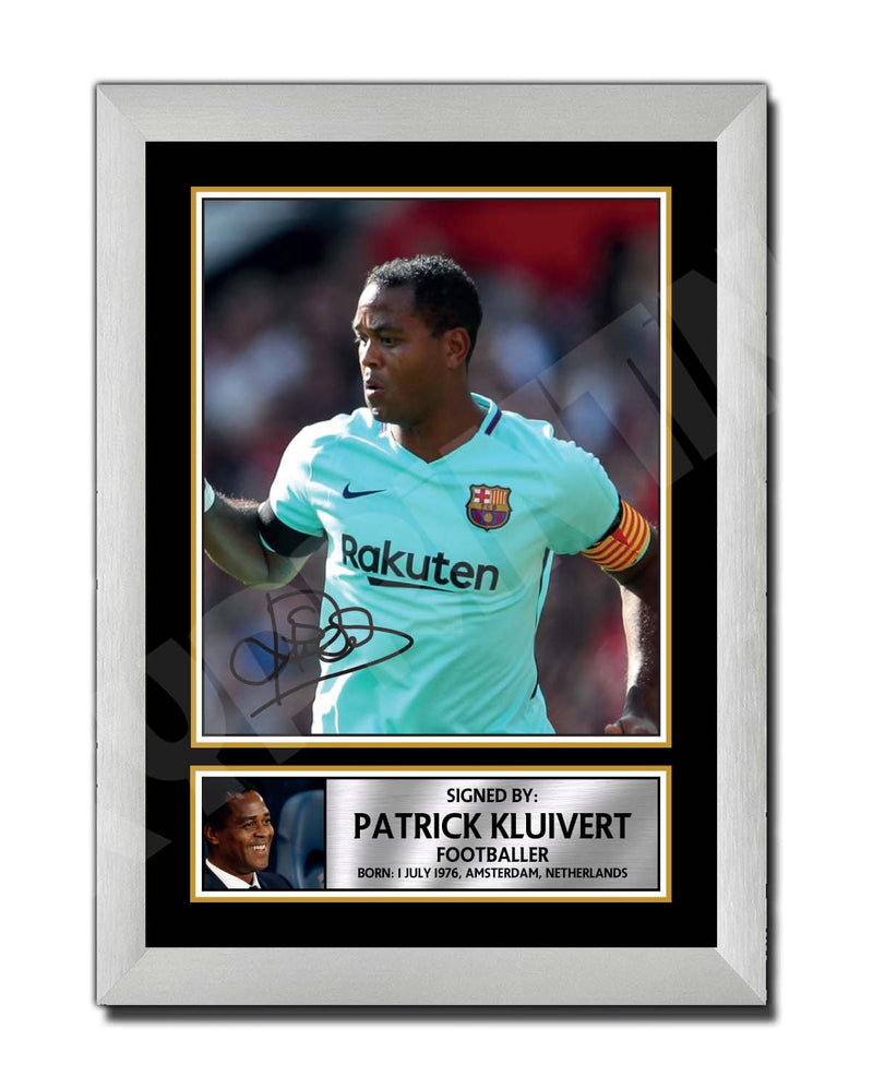 PATRICK KLUIVERT Limited Edition Football Player Signed Print - Football