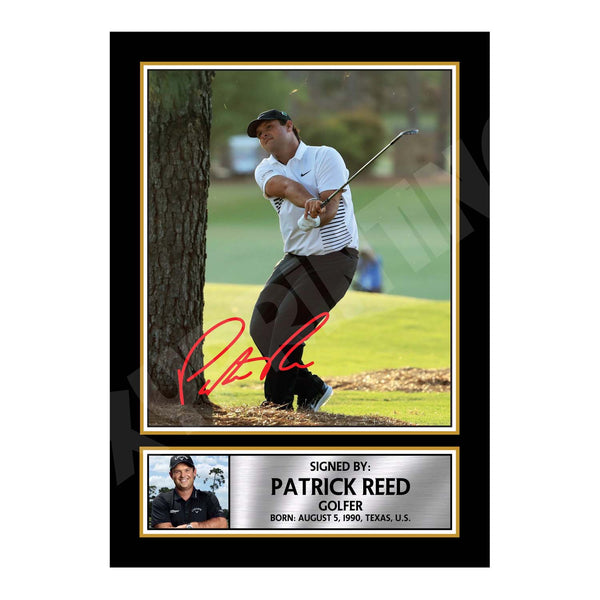 PATRICK REED Golfer Printed Signature Print – Reproduction Print