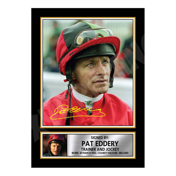 PAT EDDERY Horse Racer Printed Signature Print – Horse Racing