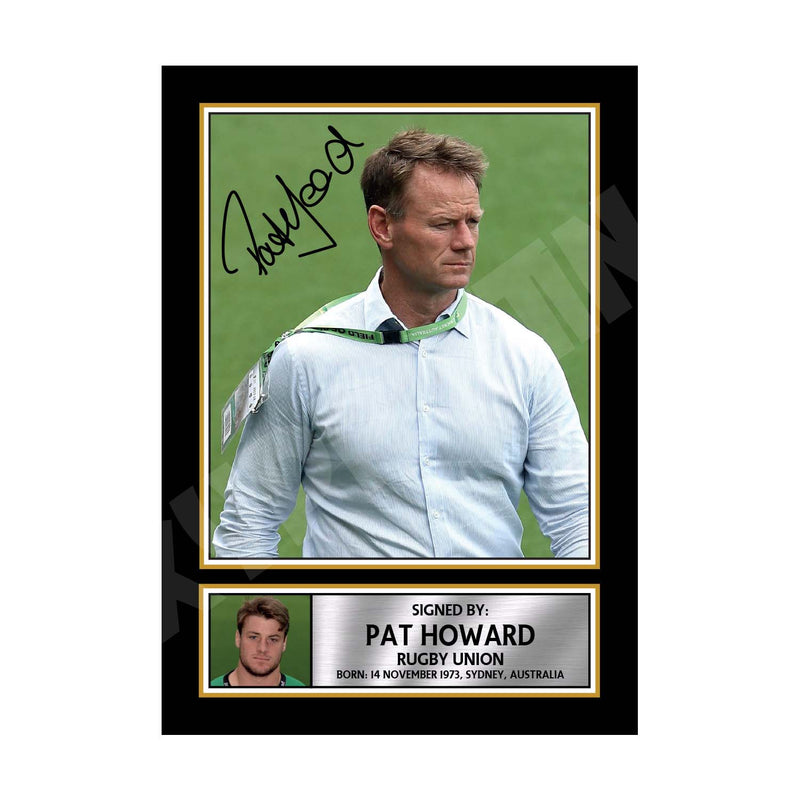 PAT HOWARD 1 Limited Edition Rugby Player Signed Print - Rugby