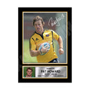 PAT HOWARD 2 Limited Edition Rugby Player Signed Print - Rugby