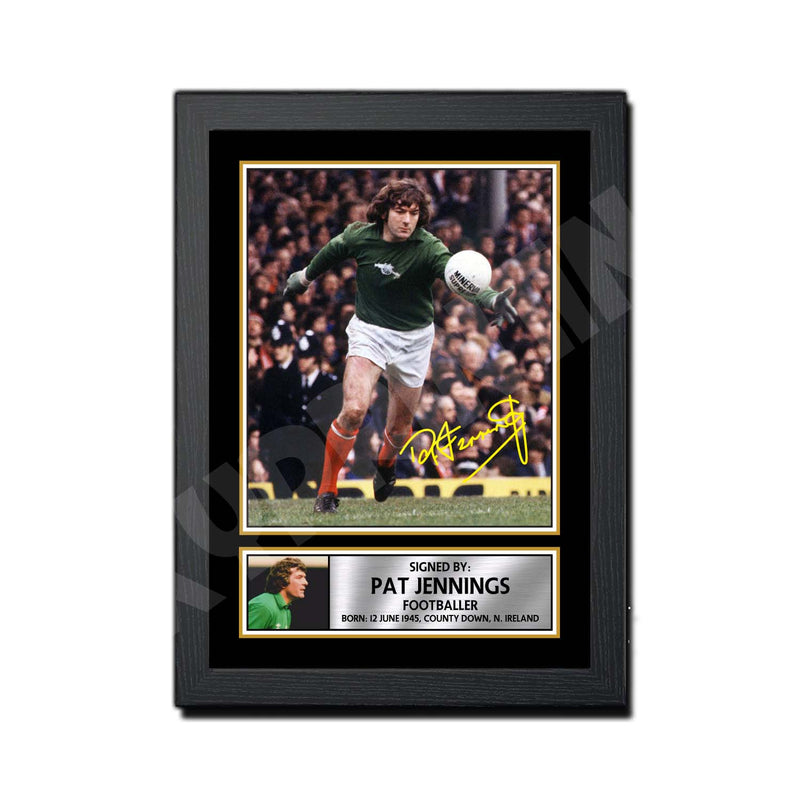 PAT JENNINGS Limited Edition Football Player Signed Print - Football