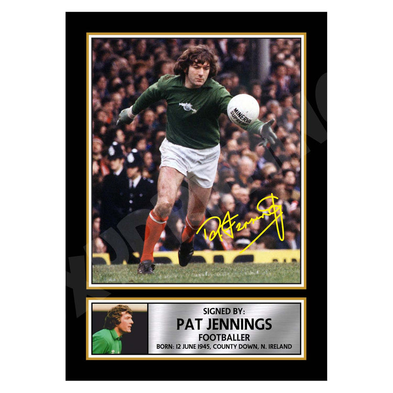 PAT JENNINGS Limited Edition Football Player Signed Print - Football