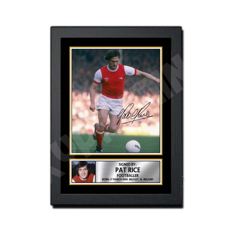 PAT RICE ARSENAL Limited Edition Football Player Signed Print - Football