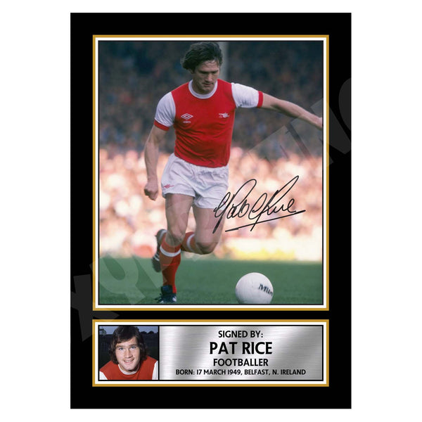 PAT RICE ARSENAL Football Player Printed Signature Print – Reproduction Print